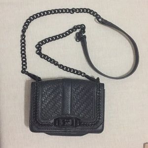 Rebecca Minkoff mini woven love crossbody